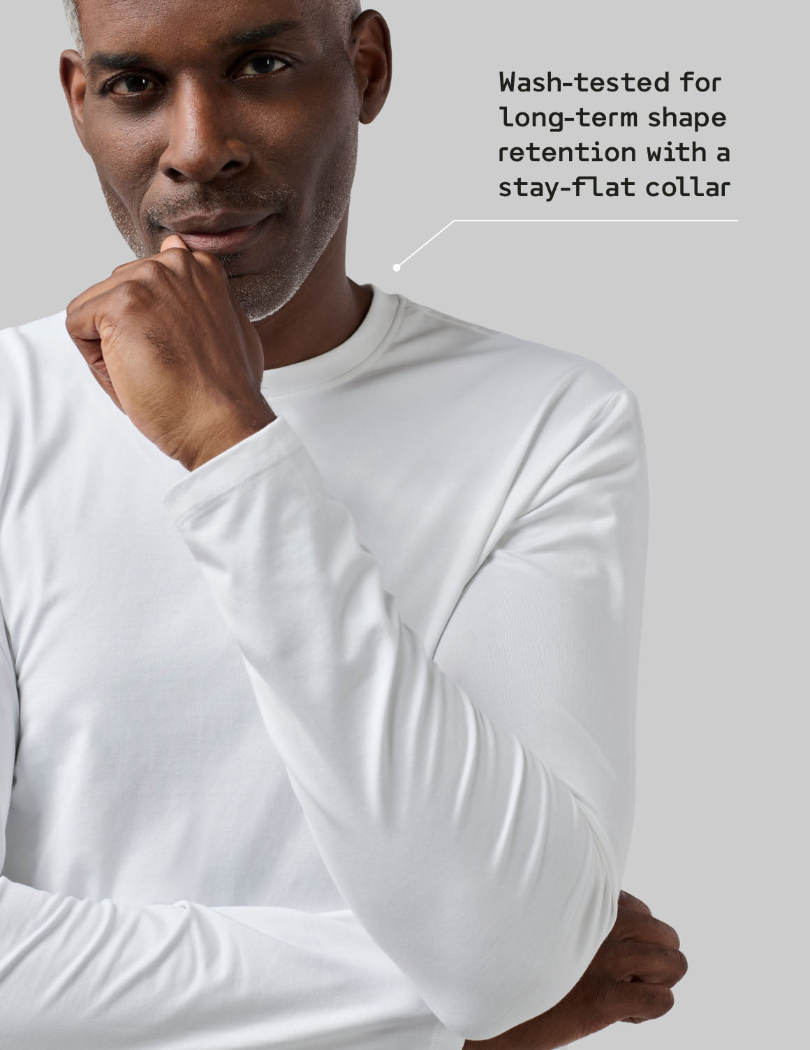 model: Height 6'1.5", wearing size M