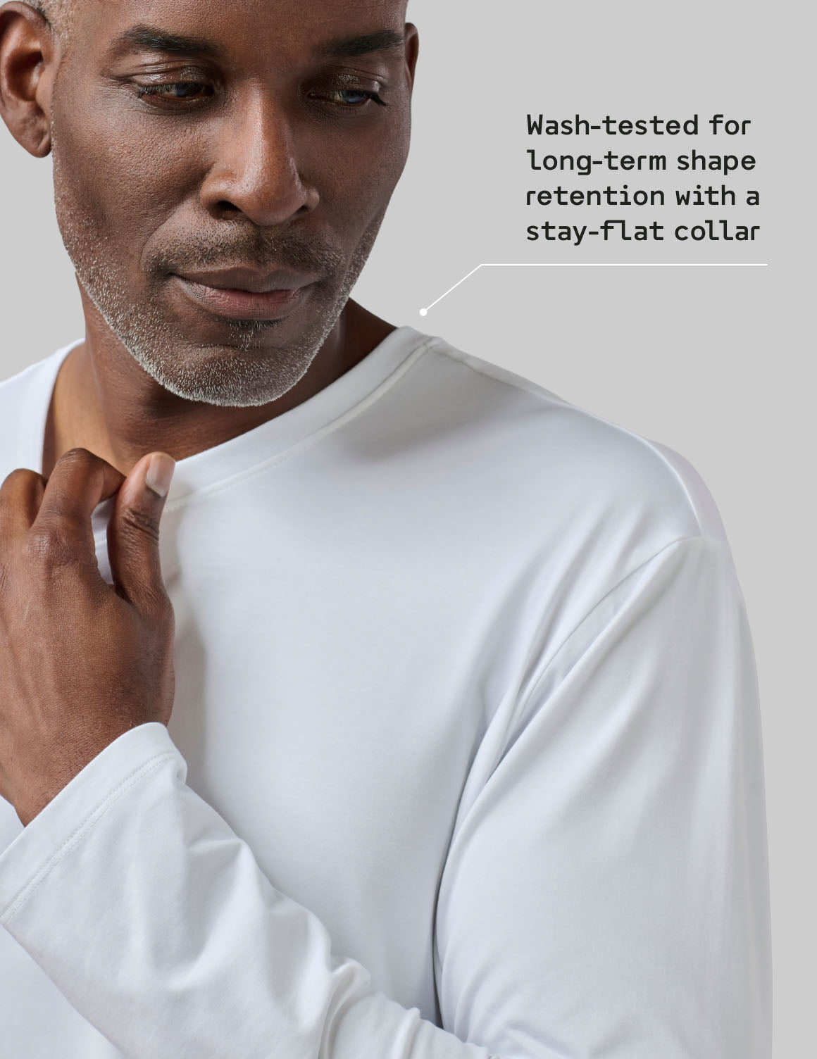 model: Height 6'1.5", wearing size M