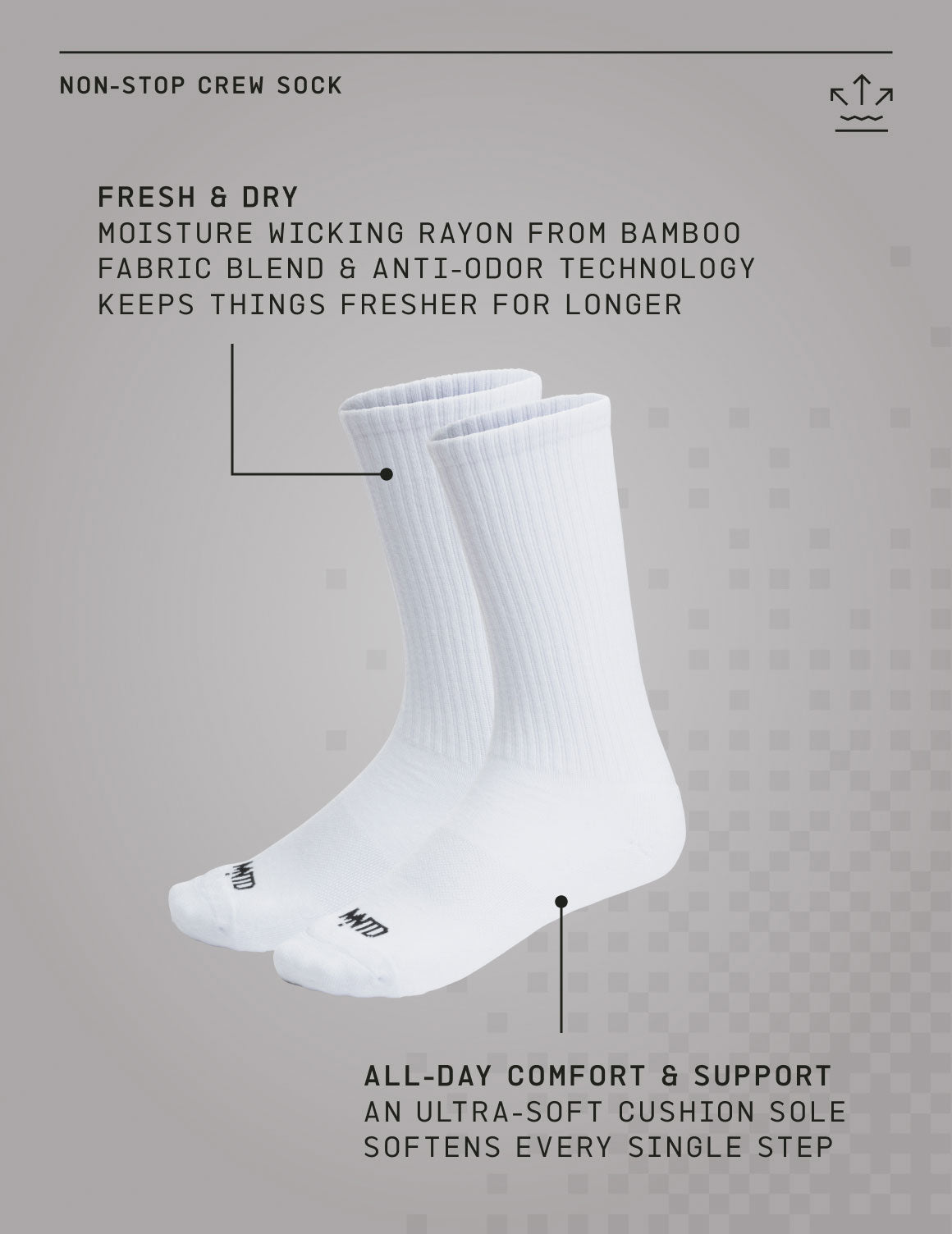 5-Pack Non-Stop Crew Socks