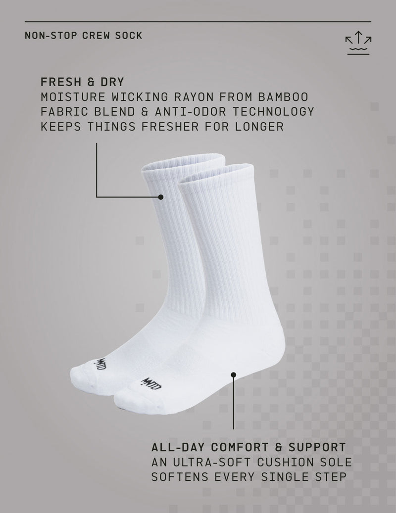 5-Pack Non-Stop Crew Socks