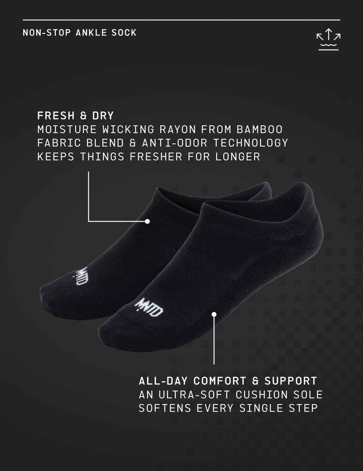 5-Pack Non-Stop Ankle Socks