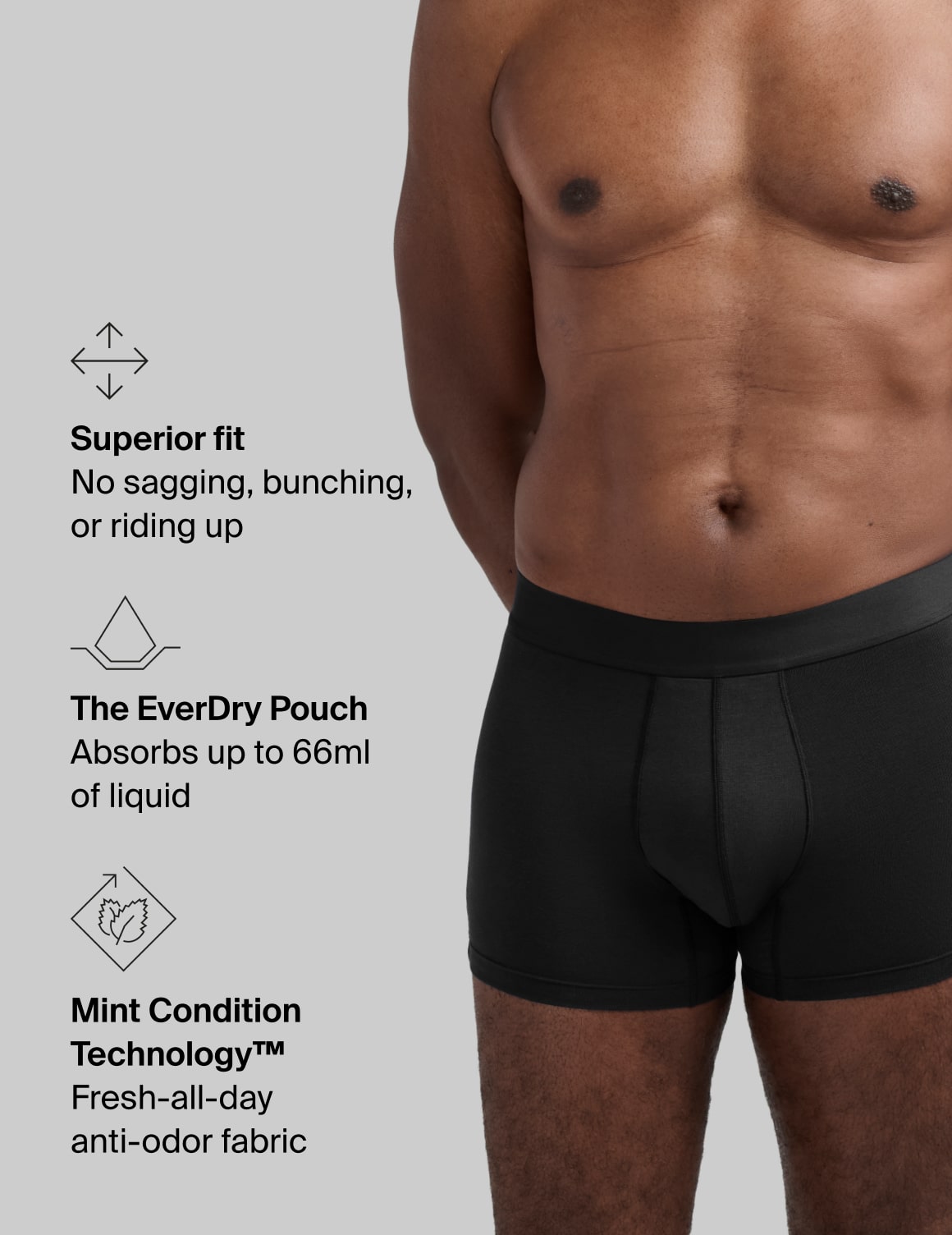 MNTD X Knix EverDry Cotton Boxer Trunk 3"