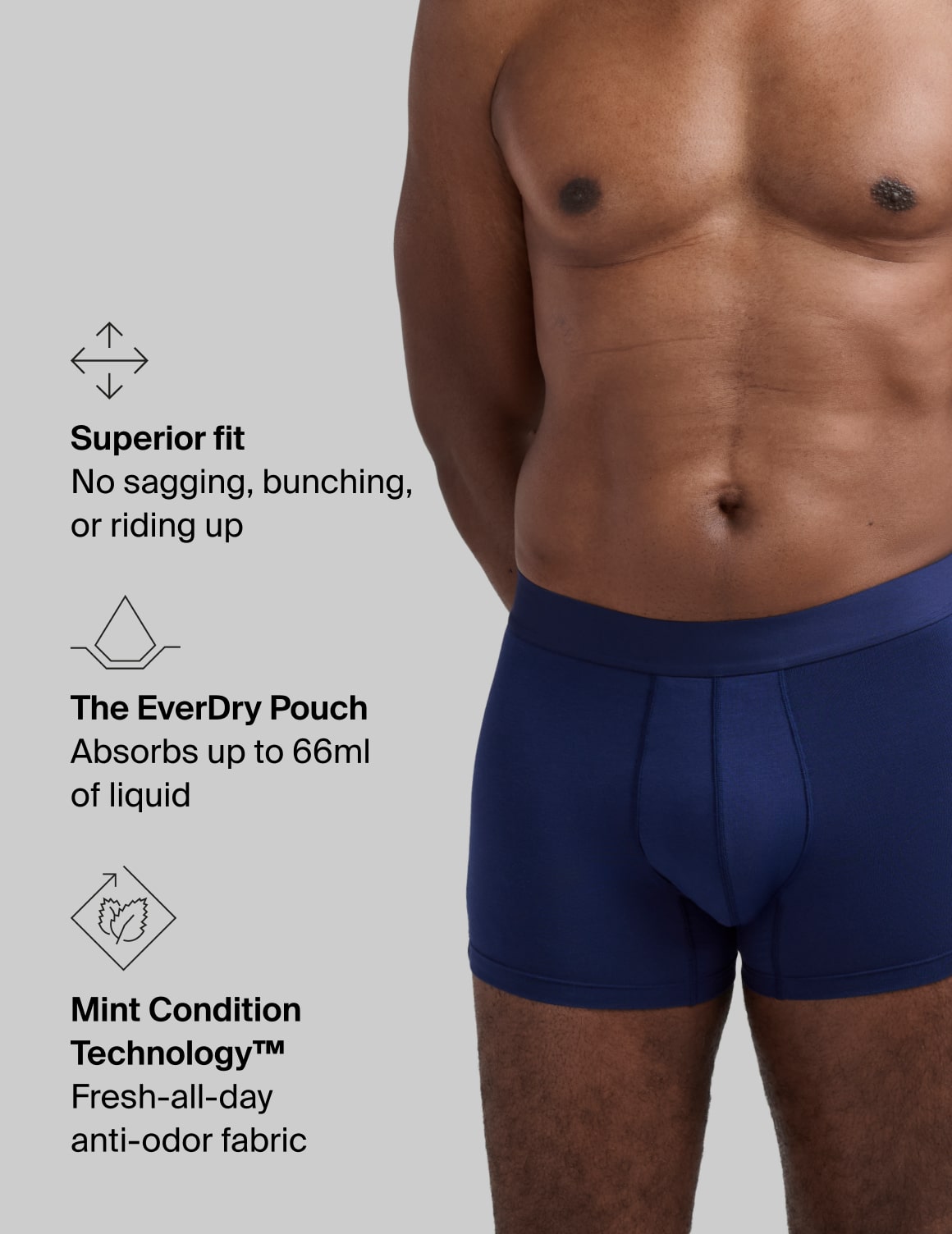 MNTD X Knix EverDry Cotton Boxer Trunk 3"