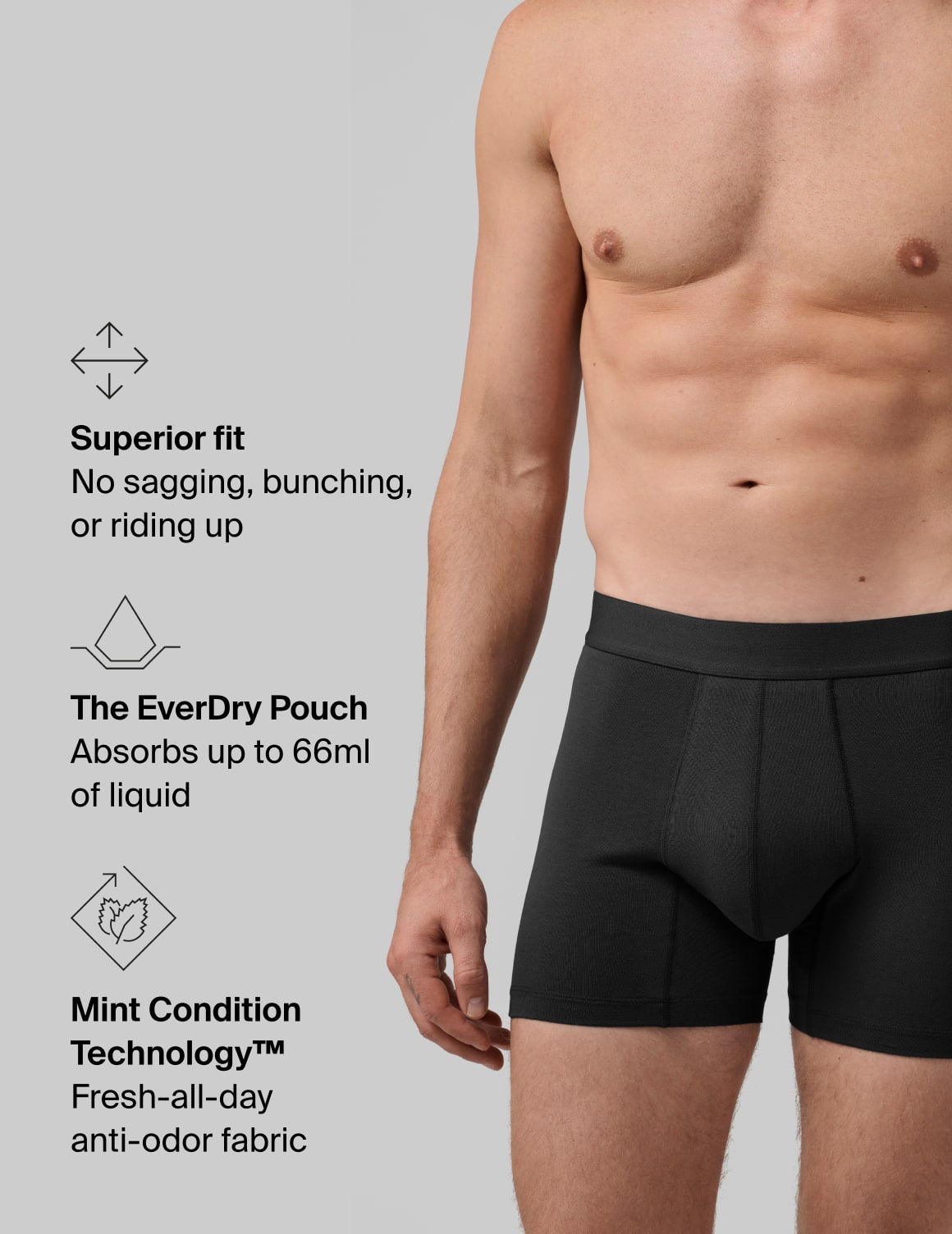 MNTD X Knix EverDry Cotton Boxer Brief 5"
