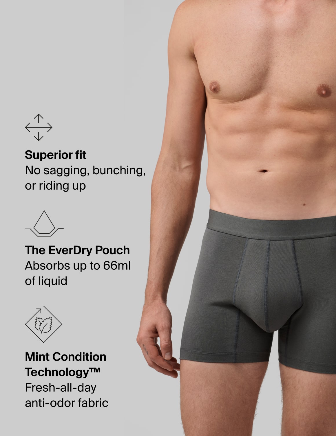 MNTD X Knix EverDry Cotton Boxer Brief 5"